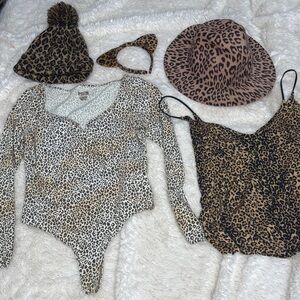 Leopard Lover Lot - Bodysuit & Tank and  Accessories